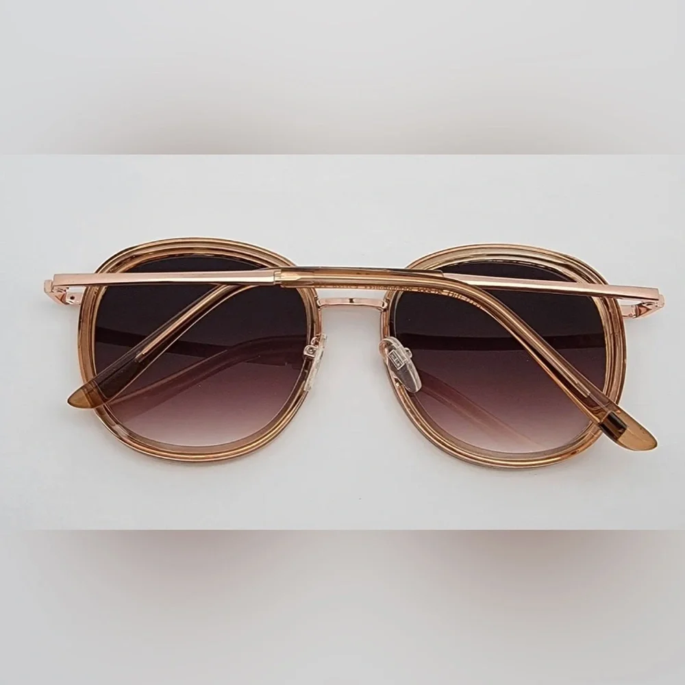 Tommy Hilfiger May‎ WM OL502 0063262011 Rose Gold Brown Gradient Lens Sunglasses